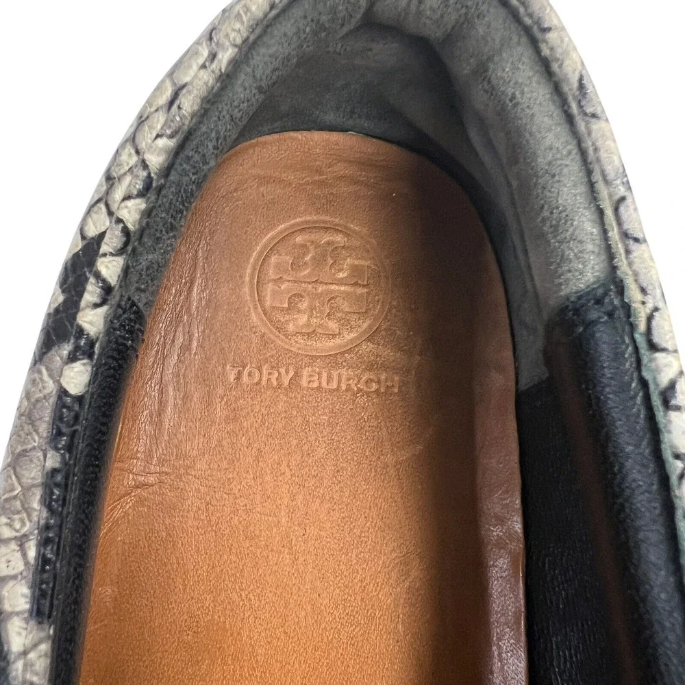Tory Burch‎ Women Slip On Sneaker Grey Snakeskin Embossed Leather 8M